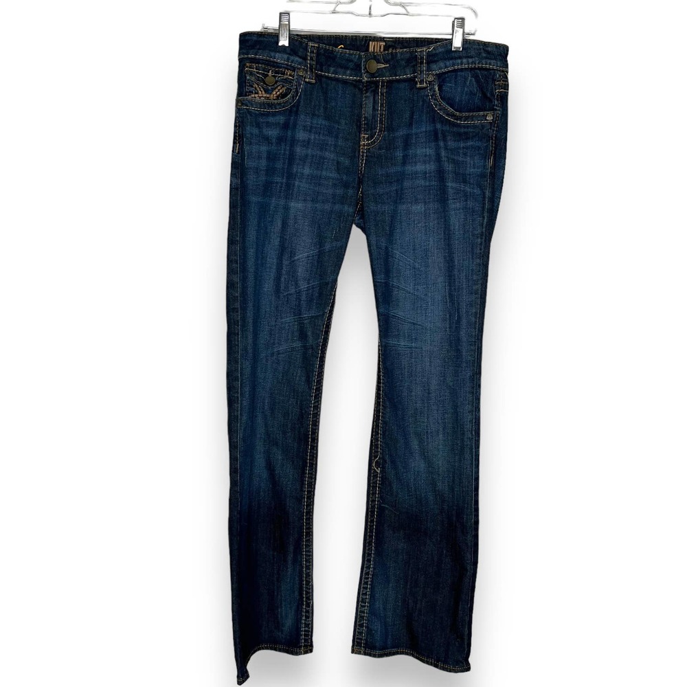 Kut from the Kloth Women's So Low Bootcut Jeans Dark Rinse 12